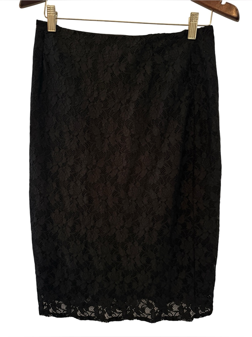 German brand Bianca Black Lace Pencil Skirt